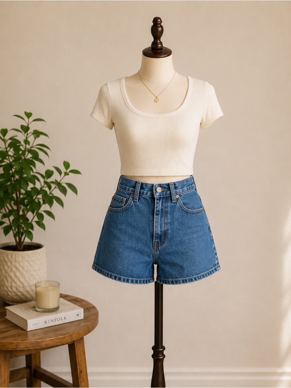 Levi's High Waisted Mom Shorts Medium Wash Blue Denim High Rise Women's W25
